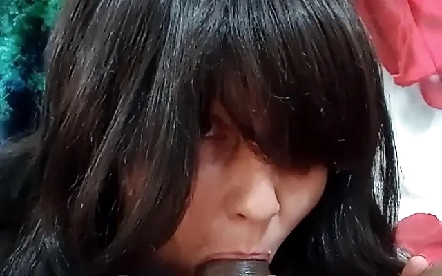 Horny Stepsister Likes Big Monster Dildo